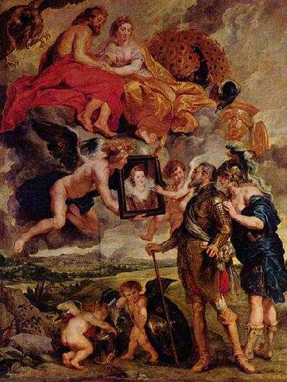 Peter Paul Rubens Heinrich empfangt das Portrat Maria de Medicis Germany oil painting art